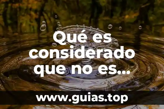 Qué es considerado que no es materia
