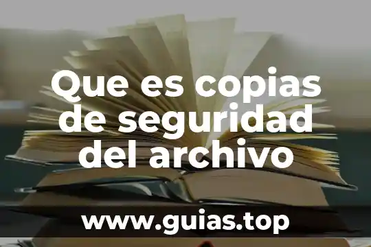 Para que es importante saber la concentración de un compuesto 4 Que es copias de seguridad del archivo