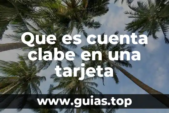 Que es una tarjeta en contabilidad 4 Que es cuenta clabe en una tarjeta