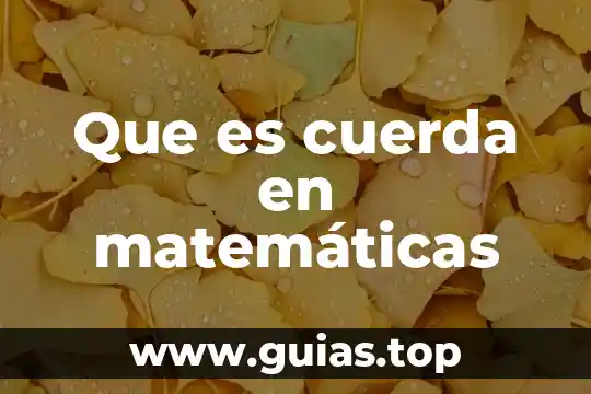 Qué es este símbolo en matemáticas 3 Que es cuerda en matemáticas