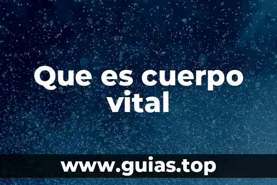 Que es el pensamiento vital gestion del mantenimiento 3 Que es cuerpo vital