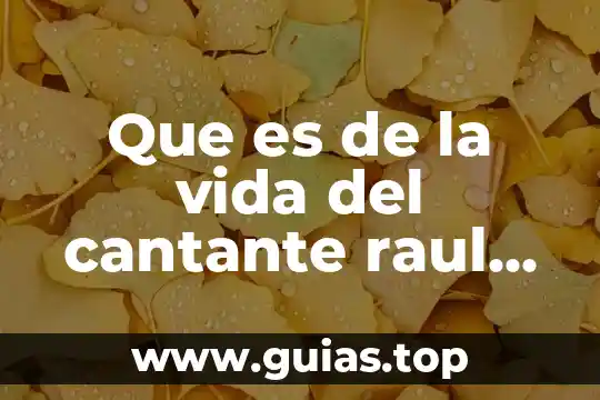Que es mandala de la vida 8 Que es de la vida del cantante raul padovani