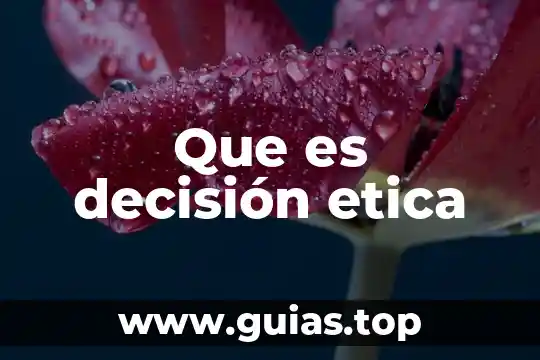 Que es un concepto de etica moral 3 Que es decisión etica