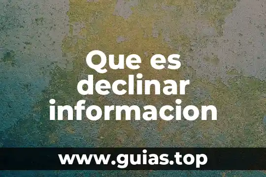 Cuadro sinóptico de que es la información cibernética 8 Que es declinar informacion