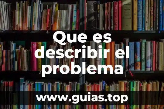 Admibisteacion que es un problema 8 Que es describir el problema