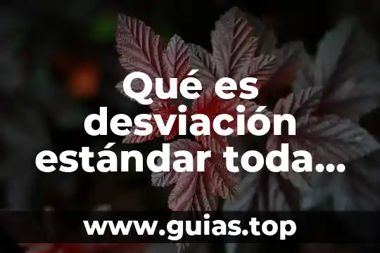 Qué es desviación media para datos agrupados 7 Qué es desviación estándar toda la teoría