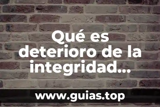 Que es un manual de usuario en programacion 7 Qué es deterioro de la integridad cutánea definición