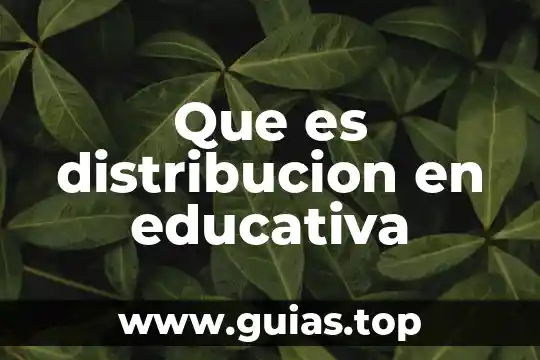 Que es tecnologico en el curso de gestion educativa 3 Que es distribucion en educativa