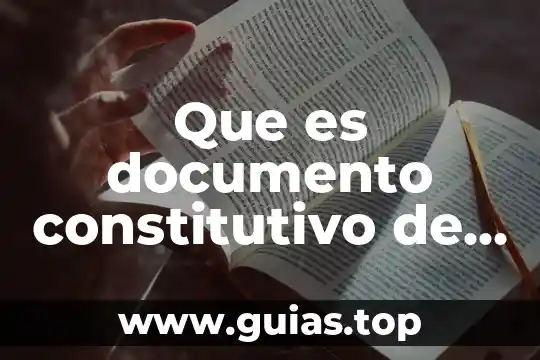 Por que es importante el concepto de empresa 5 Que es documento constitutivo de una empresa