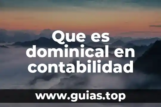 Que es nivel en contabilidad 7 Que es dominical en contabilidad