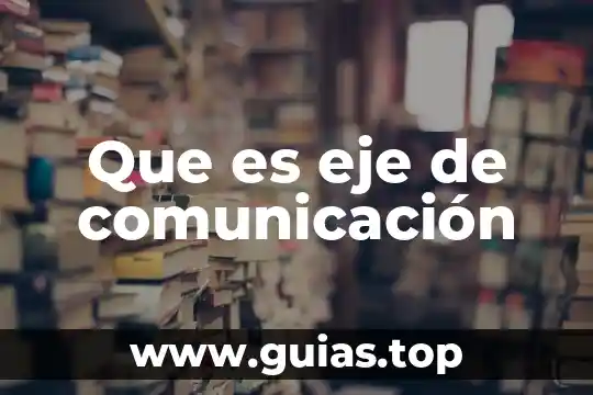 Que es eje abscisas definicion 8 Que es eje de comunicación