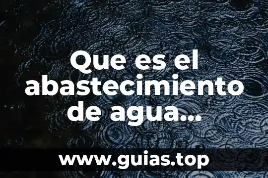Que es el agua micelara 4 Que es el abastecimiento de agua directo