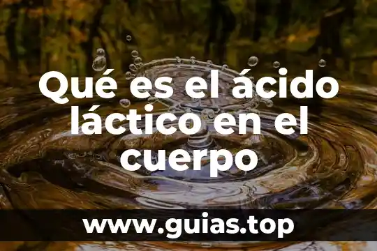 Que es pago tt o ti 8 Qué es el ácido láctico en el cuerpo