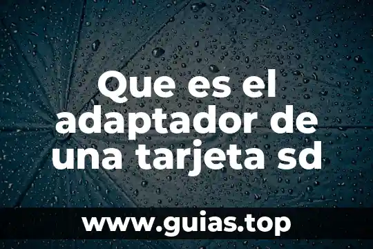Adaptador de ca que es 4 Que es el adaptador de una tarjeta sd