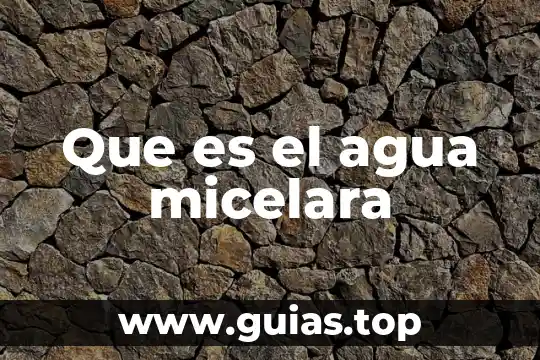 Que es el abastecimiento de agua directo 4 Que es el agua micelara