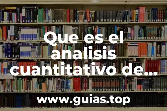 Qué es un análisis concepto 8 Que es el analisis cuantitativo de pronosticos