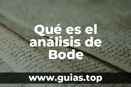 Que es el analisis de sangre y para que sirve 8 Qué es el análisis de Bode