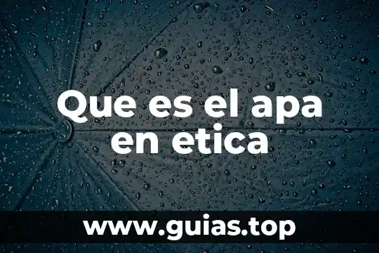 Que es el metodo apa scielo 3 Que es el apa en etica