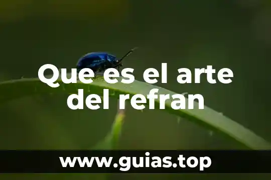 Que es verdadero arte 8 Que es el arte del refran