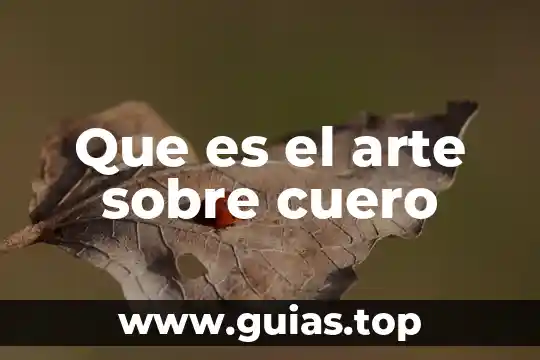 Que es verdadero arte 6 Que es el arte sobre cuero