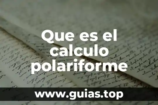 Que es calculo intuitivamente 3 Que es el calculo polariforme