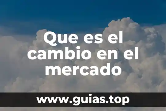 Que es el mercado y tipos de mercado 3 Que es el cambio en el mercado