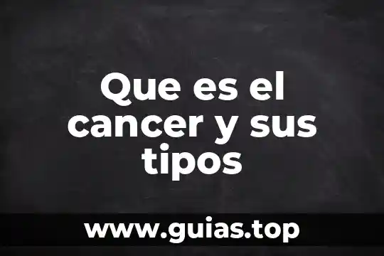 Y se que es tarde para un perdon letra 6 Que es el cancer y sus tipos