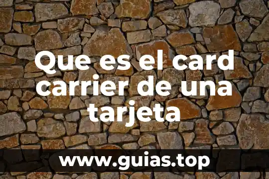 Que es la tarjeta de visita familiar oms 3 Que es el card carrier de una tarjeta