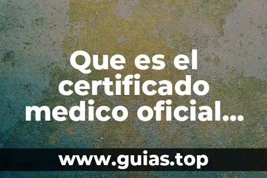 Médico internista en México que es 4 Que es el certificado medico oficial digital