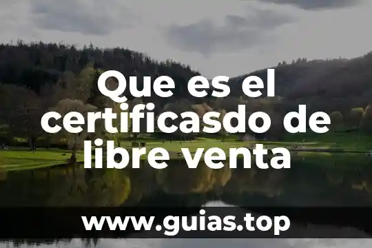 Stocks de venta que es 3 Que es el certificasdo de libre venta