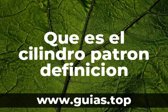 Que es un patron y trabajador en la ley 4 Que es el cilindro patron definicion