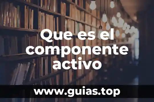 Qué es un pasivo activo 7 Que es el componente activo