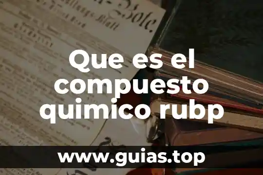Que es compuesto un texto informativo 8 Que es el compuesto quimico rubp