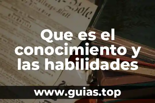 Que es desarrollo de habilidades del pensamiento 6 Que es el conocimiento y las habilidades