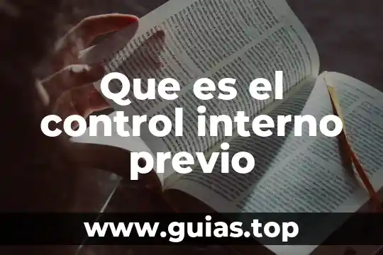 Que es ser optimistas 3 Que es el control interno previo
