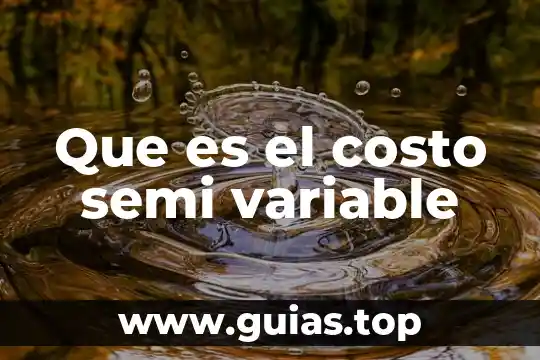 Que es el costo el dinero 7 Que es el costo semi variable