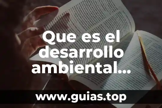 Que es el desarrollo en una investigacion 4 Que es el desarrollo ambiental wikipedi