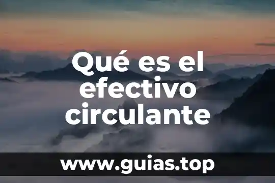 Que es una proyeccion de flujo de efectivo 5 Qué es el efectivo circulante