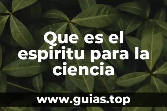 Que es ser de espiritu competitivo 5 Que es el espiritu para la ciencia
