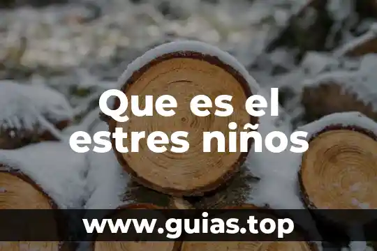 Que es la idea principal de un texto para niños 6 Que es el estres niños
