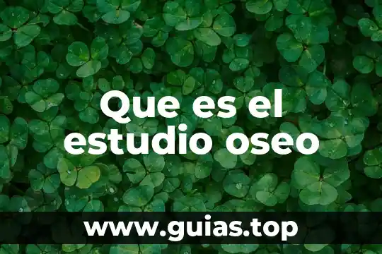Que es el sistema oseo y como funciona 3 Que es el estudio oseo