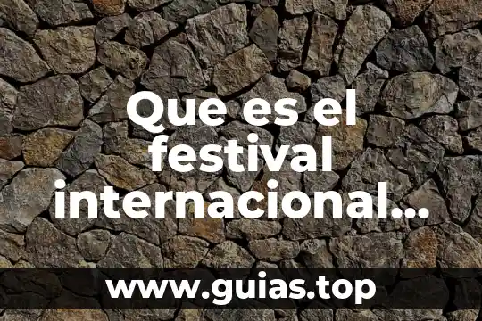 Qué es perdón internacional 3 Que es el festival internacional cervantino