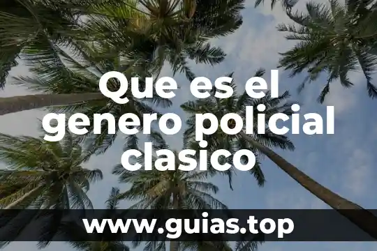 Teoria economica modelo clasico que es 6 Que es el genero policial clasico