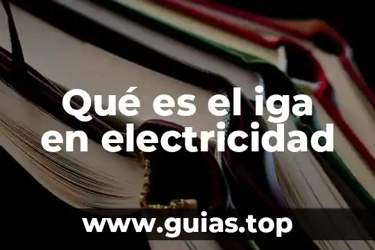 Que es arrastre por agua 5 Qué es el iga en electricidad