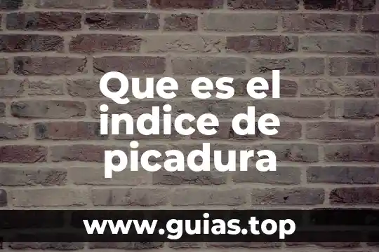 Que es el indice pma 4 Que es el indice de picadura