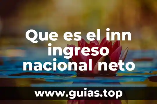 Que es ingreso nacional resultado etapa de la produccion 3 Que es el inn ingreso nacional neto