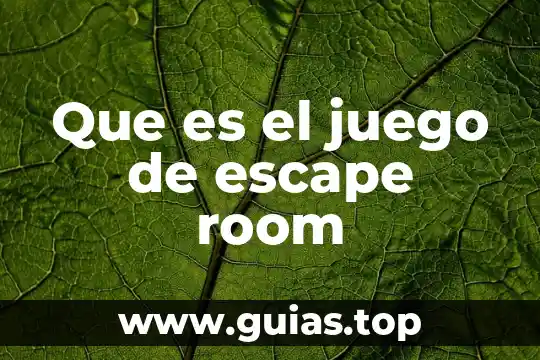 Qué es teoría de juego 8 Que es el juego de escape room