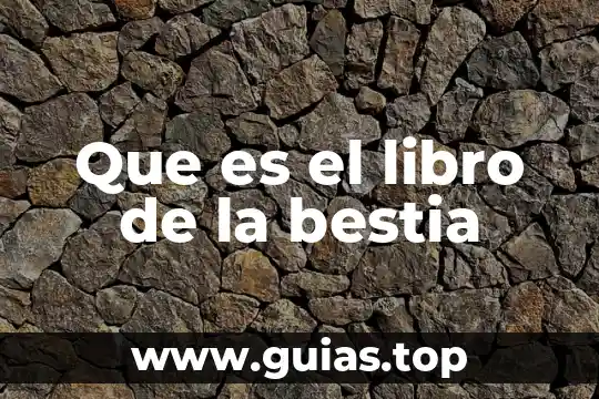 Que es calidad de software libro 5 Que es el libro de la bestia