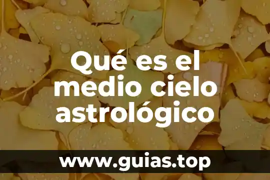 Mensaje para tu amor que es en el cielo 3 Qué es el medio cielo astrológico