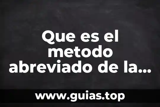Que es tecnica en la ofimatica 4 Que es el metodo abreviado de la ofimatica